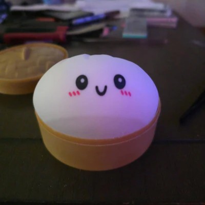 Cute dumpling squishy with glowing face